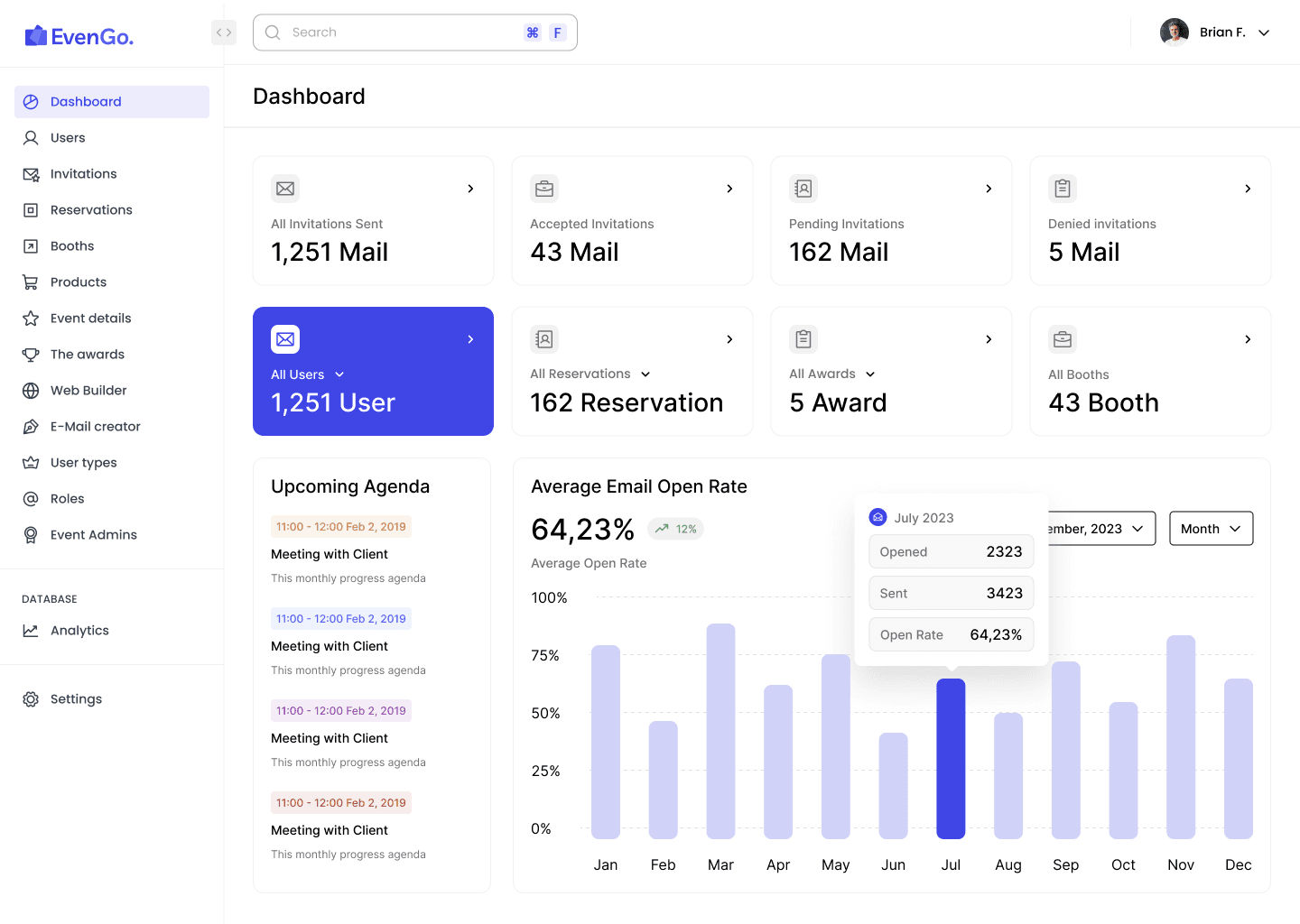 EvenGo dashboard preview